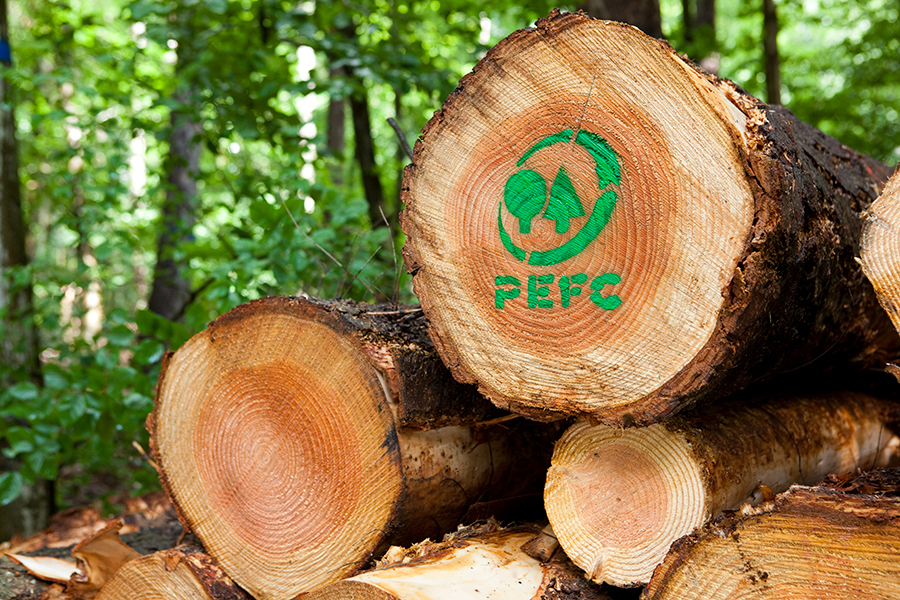 Das PEFC-Siegel erfordert eine ständige Kontrolle der Lieferkette.