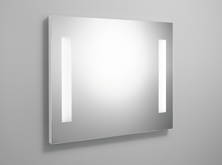 Rectangular illuminated mirrors